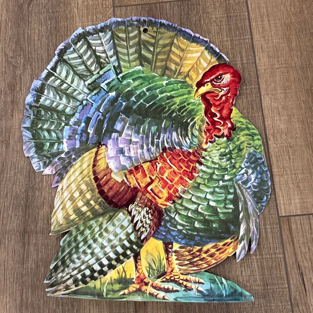 Vintage Thanksgiving Turkey Sign Die Cut